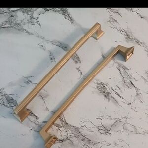 12 Pack 7-1/2" center to center Gold Cabinet Handles Brushed Brass Kitchen pulls
